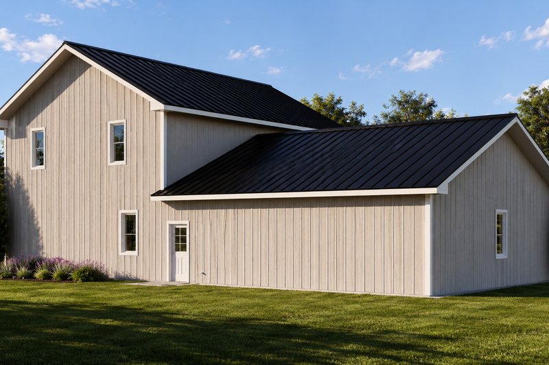 House Blueprint - Exterior - Rear Elevation for Barndominium House Plan #1064-495 - 3 bed, 2.5 bath