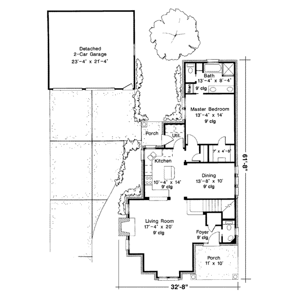 Colonial Floor Plan - Main Floor Plan #410-310