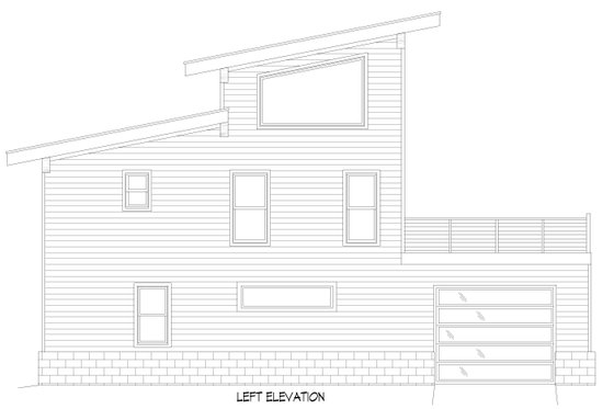 Exterior - Other Elevation for Contemporary House Plan #932-1189 - 2 bed, 2.5 bath