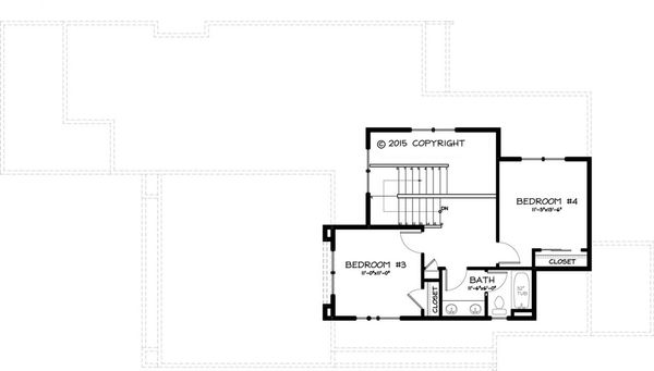 Craftsman Floor Plan - Upper Floor Plan #895-45