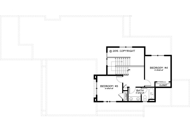 Dream House Plan - Floor Plan - Upper Floor for Craftsman House Plan #895-45 - 4 bed, 3 bath