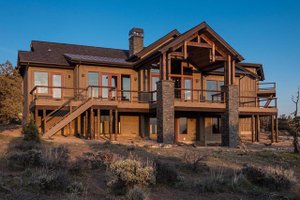 Exterior - Rear Elevation 2 for Ranch House Plan #895-29 - 3 bed, 3.5 bath