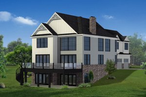 Exterior - Rear Elevation for Craftsman House Plan #1057-29 - 4 bed, 3.5 bath