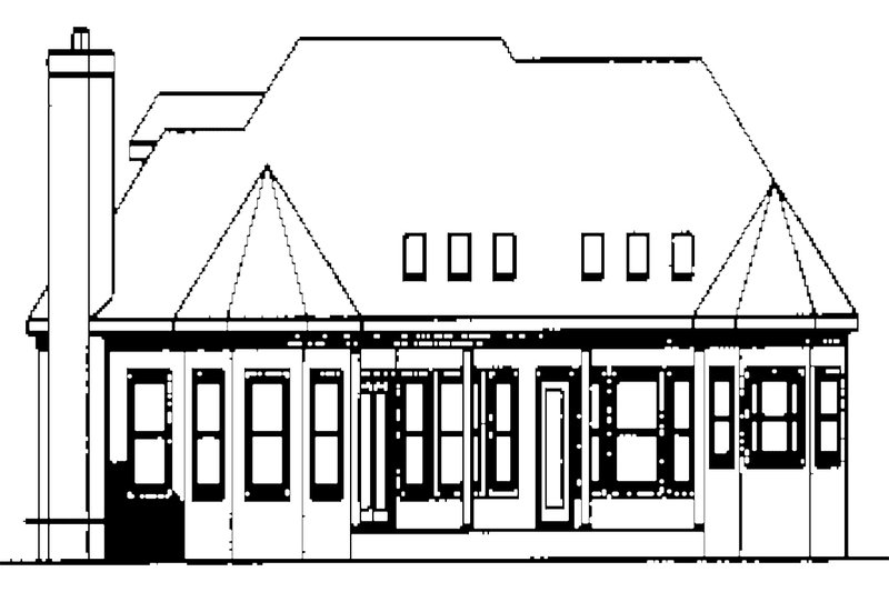 Dream House Plan - Exterior - Rear Elevation for Traditional House Plan #56-541 - 3 bed, 3.5 bath