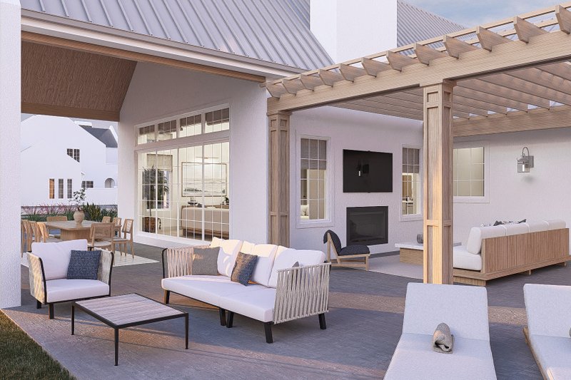 House Blueprint - Exterior - Outdoor Living for Beach House Plan #455-751 - 3 bed, 2.5 bath