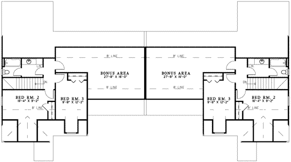 House Plan Design - Traditional Floor Plan - Upper Floor Plan #17-2008