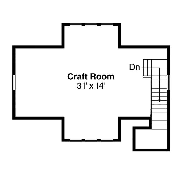 House Blueprint - Craftsman Floor Plan - Upper Floor Plan #124-800