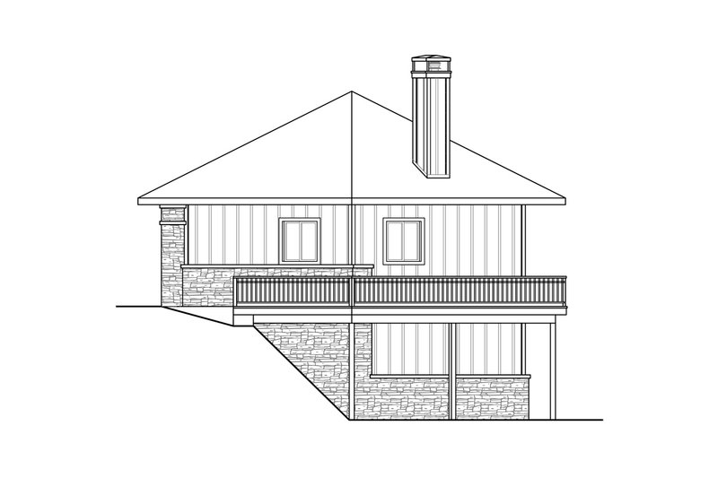 House Blueprint - Exterior - Other Elevation for Prairie House Plan #124-1198, 0 bath