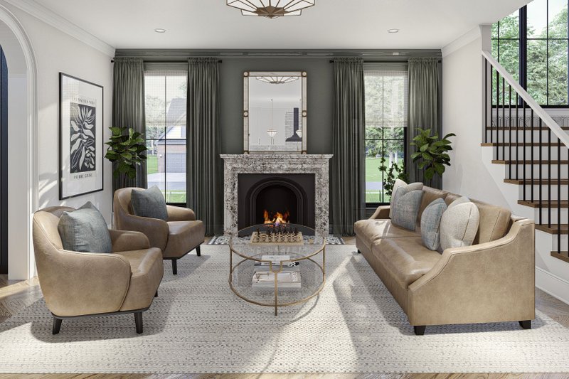 Home Plan - Interior - Family Room for Modern House Plan #455-638 - 3 bed, 2.5 bath