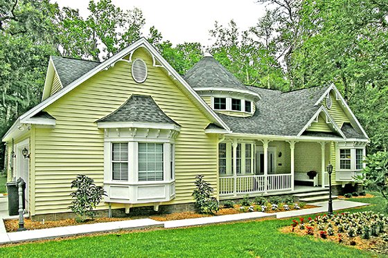 Exterior - Front Elevation for Country House Plan #456-1 - 3 bed, 2 bath