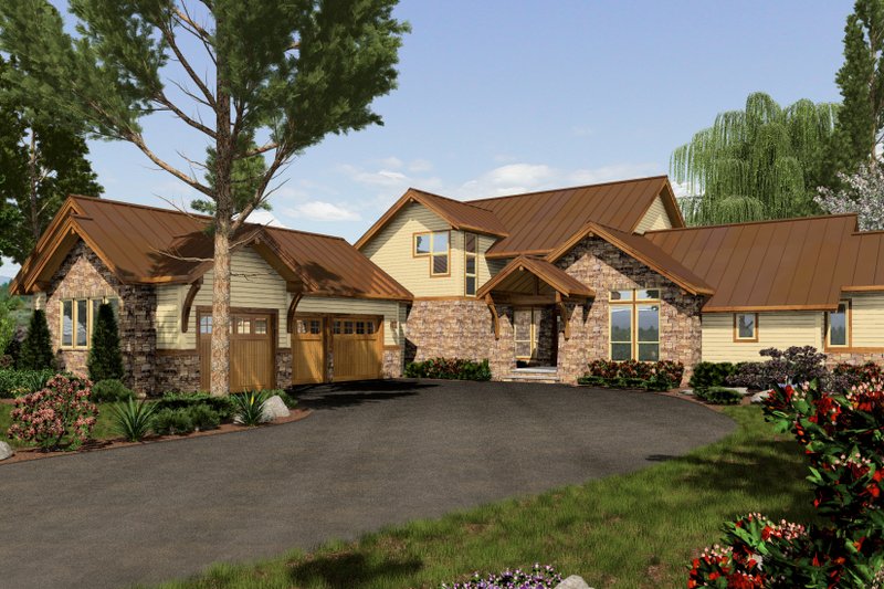 House Plan Design - Craftsman Exterior - Rear Elevation Plan #48-565