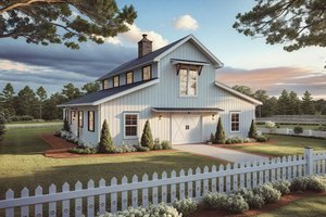 Barndominium Exterior - Front Elevation Plan #21-491