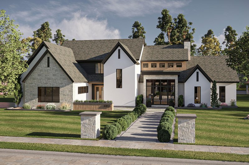 Cottage Style House Plan - 4 Beds 3.5 Baths 3926 Sq/Ft Plan #455-675 Exterior