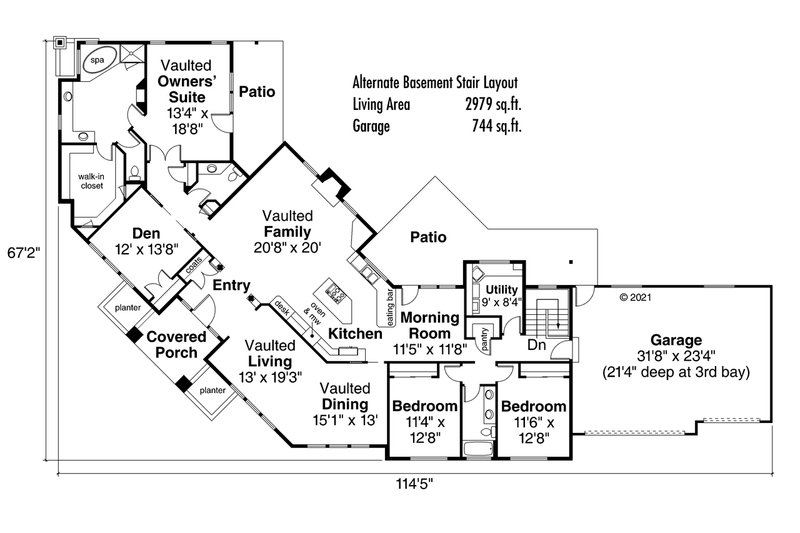 Home Plan - Floor Plan - Other Floor for Modern House Plan #124-281 - 4 bed, 2.5 bath