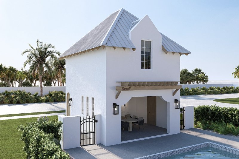 House Blueprint - Exterior - Other Elevation 1 for Beach House Plan #455-764 - 1 bed, 2 bath