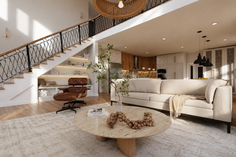Dream House Plan - Interior - Family Room 2 for Barndominium House Plan #1064-313 - 5 bed, 3 bath