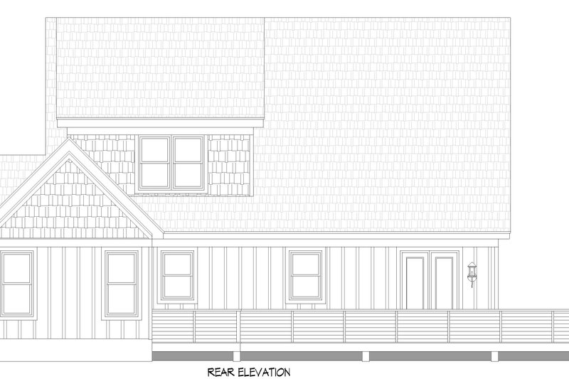 Architectural House Design - Exterior - Rear Elevation for Southern House Plan #932-1217 - 4 bed, 3.5 bath