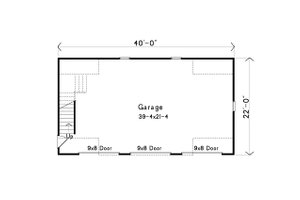 Floor Plan - Lower Floor for Traditional House Plan #22-640 - 1 bed, 1 bath
