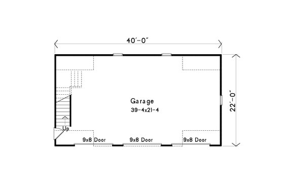 Floor Plan - Lower Floor for Traditional House Plan #22-640 - 1 bed, 1 bath