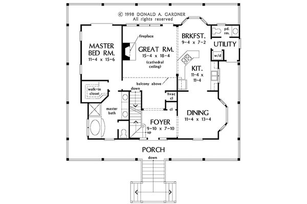Architectural House Design - Country Floor Plan - Main Floor Plan #929-37