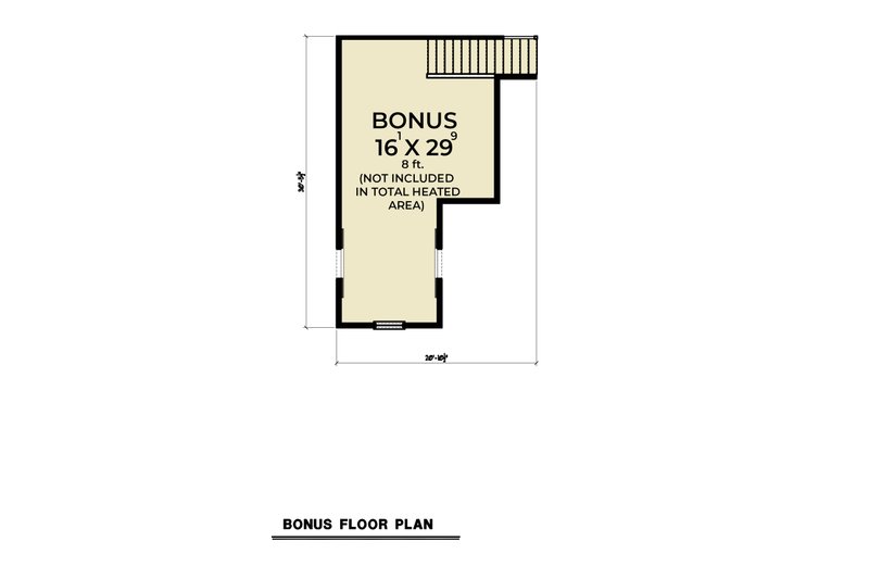 Architectural House Design - Floor Plan - Upper Floor for Farmhouse House Plan #1070-103 - 3 bed, 2 bath