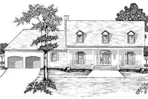 Southern Exterior - Front Elevation Plan #36-241