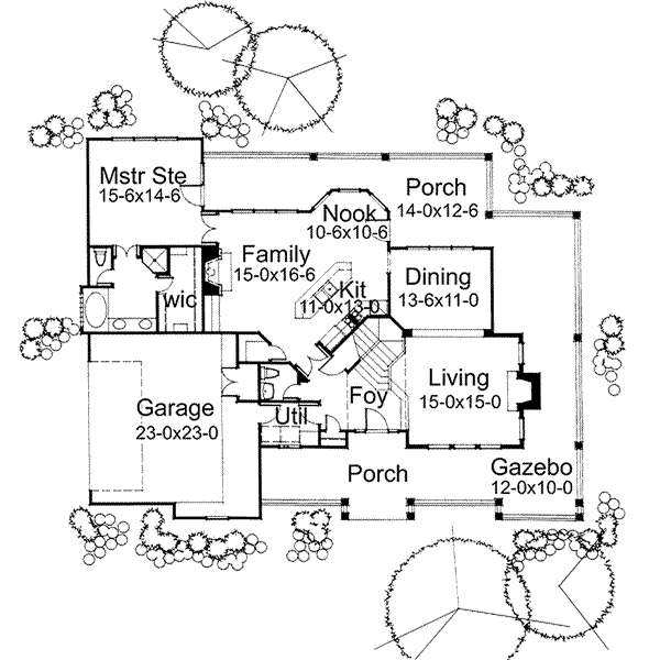 Dream House Plan - Traditional Floor Plan - Main Floor Plan #120-132