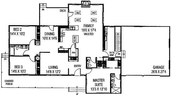 Home Plan - Ranch Floor Plan - Main Floor Plan #60-323