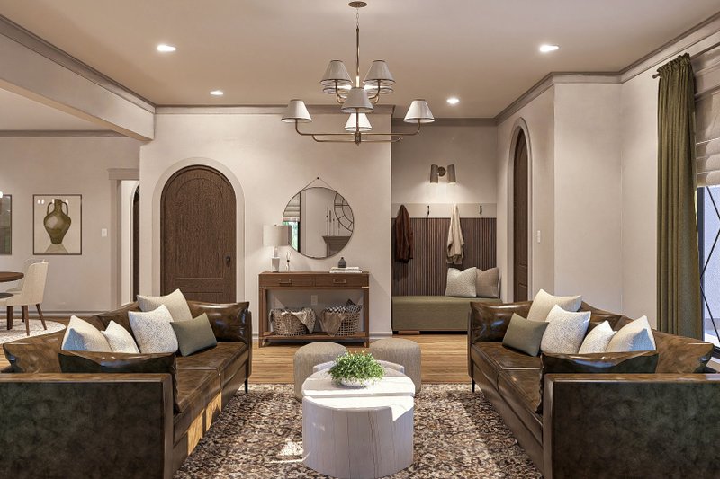 House Design - Interior - Family Room for Tudor House Plan #455-368 - 3 bed, 2.5 bath