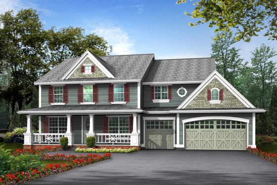 Exterior - Other Elevation for Farmhouse House Plan #132-119 - 4 bed, 2.5 bath