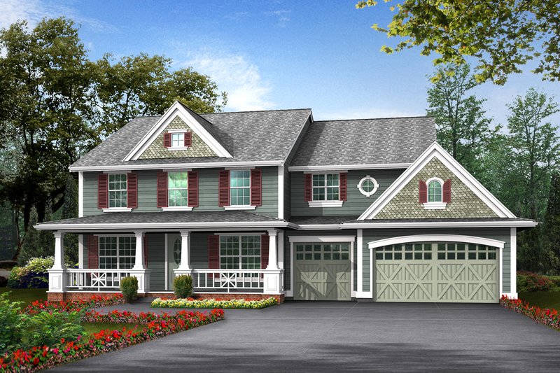 Dream House Plan - Exterior - Other Elevation for Farmhouse House Plan #132-119 - 4 bed, 2.5 bath