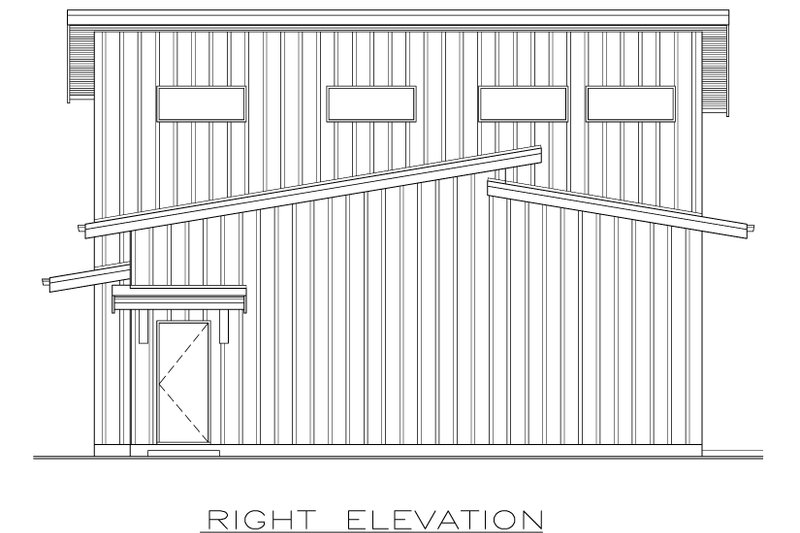 Home Plan - Exterior - Other Elevation 1 for Modern House Plan #1100-173 - 1 bed, 1.5 bath
