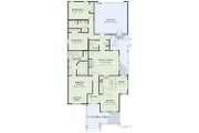 European Style House Plan - 3 Beds 2 Baths 1848 Sq/Ft Plan #17-2409 