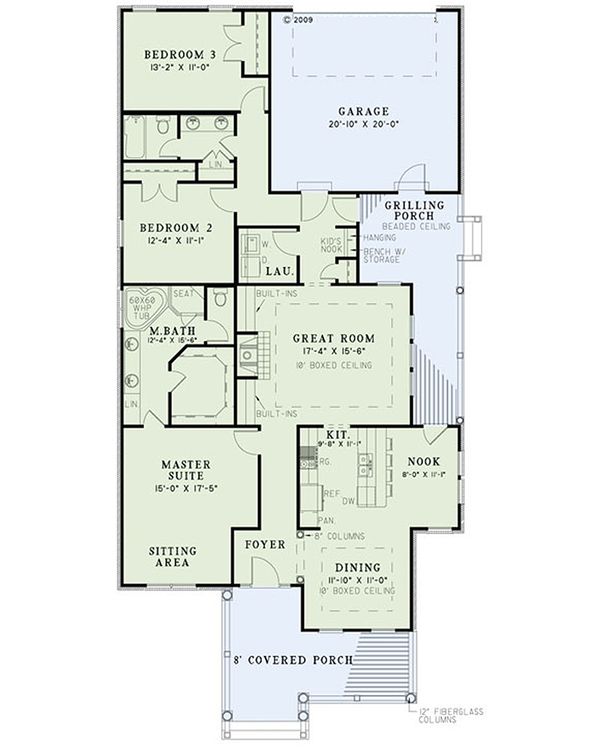 Dream House Plan - European Floor Plan - Main Floor Plan #17-2409