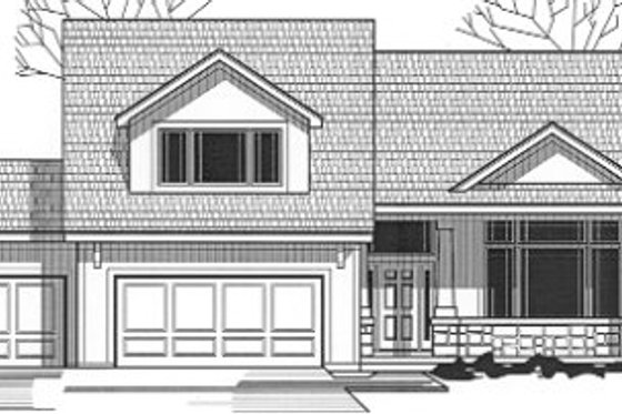 Exterior - Front Elevation for Traditional House Plan #67-805 - 4 bed, 3 bath