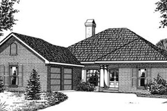Exterior - Front Elevation for Traditional House Plan #15-118 - 3 bed, 2 bath