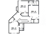 European Style House Plan - 4 Beds 3.5 Baths 2854 Sq/Ft Plan #67-417 
