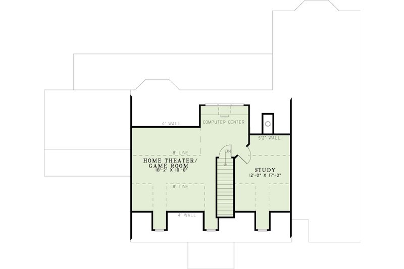 Home Plan - Floor Plan - Upper Floor for Country House Plan #17-3296 - 3 bed, 2 bath