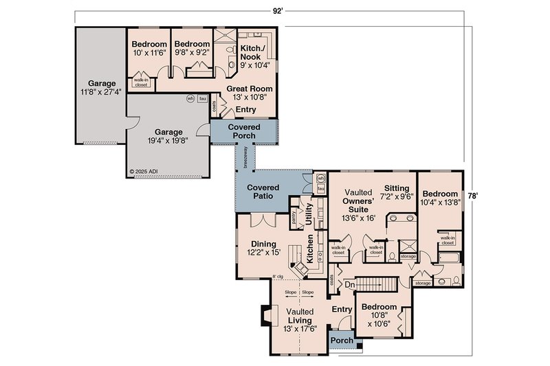 Home Plan - Floor Plan - Main Floor for Traditional House Plan #124-857 - 5 bed, 3 bath