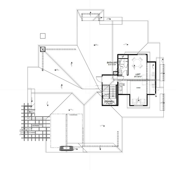 Craftsman Floor Plan - Upper Floor Plan #1069-39