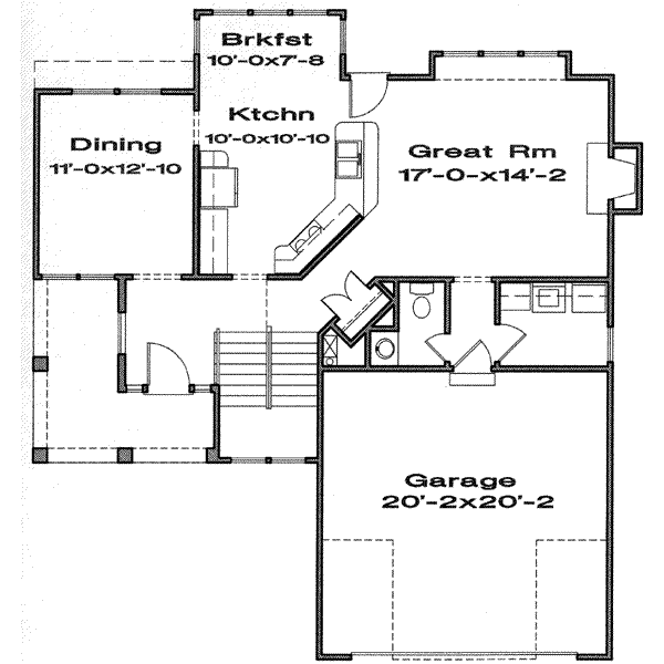 Traditional Floor Plan - Main Floor Plan #6-112