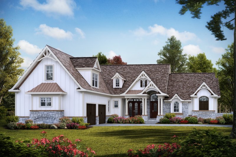 Home Plan - Craftsman Exterior - Front Elevation Plan #54-388