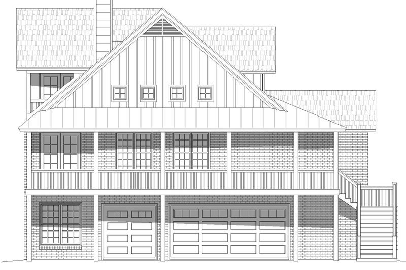 Architectural House Design - Exterior - Other Elevation for Southern House Plan #932-827 - 3 bed, 2 bath