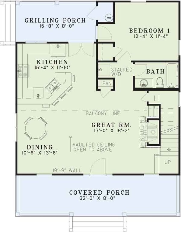 Farmhouse Floor Plan - Main Floor Plan #17-2019