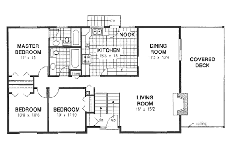 Dream House Plan - Floor Plan - Main Floor for Traditional House Plan #18-9053 - 3 bed, 2 bath