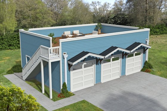 Exterior - Other Elevation for Contemporary House Plan #932-1091, 0 bath