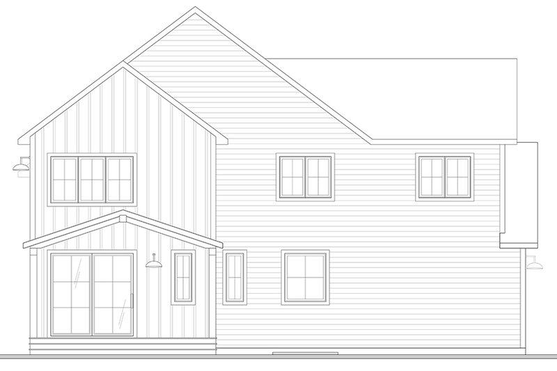 House Plan Design - Exterior - Rear Elevation for Farmhouse House Plan #23-2820 - 5 bed, 2.5 bath