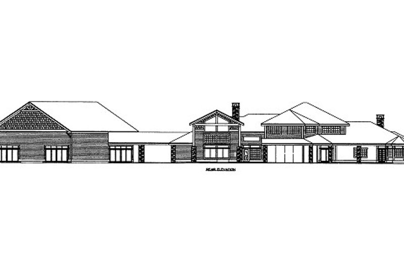 Home Plan - Exterior - Rear Elevation for Craftsman House Plan #117-700 - 5 bed, 3 bath