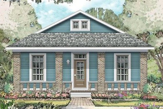 Exterior - Front Elevation for Traditional House Plan #424-201 - 3 bed, 2 bath