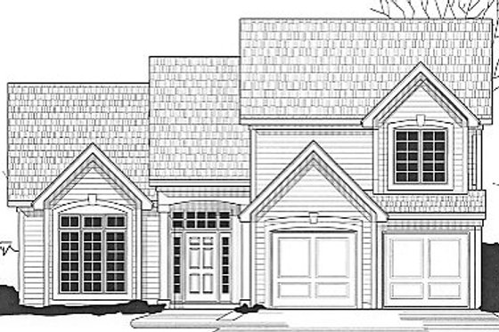 Exterior - Front Elevation for Traditional House Plan #67-628 - 3 bed, 2 bath